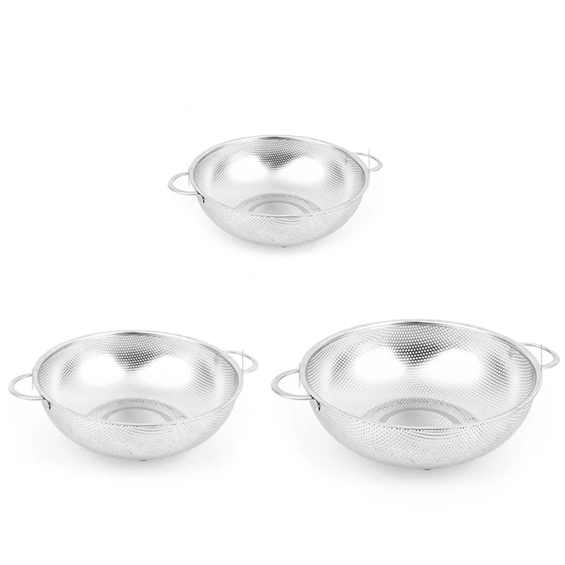 

Stainless Steel Colanders With Handle,Colander Perforated Strainer For Kitchen Pasta/Vegetable/Rice/Fruit/Food