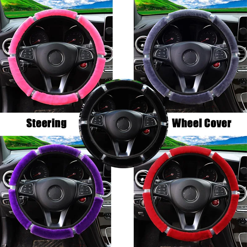 

Steering Wheel Cover Durable Plush Bionic Car Steering Wheel Cover Handy And Practical Multifunctional Car Steering Wheel Cover