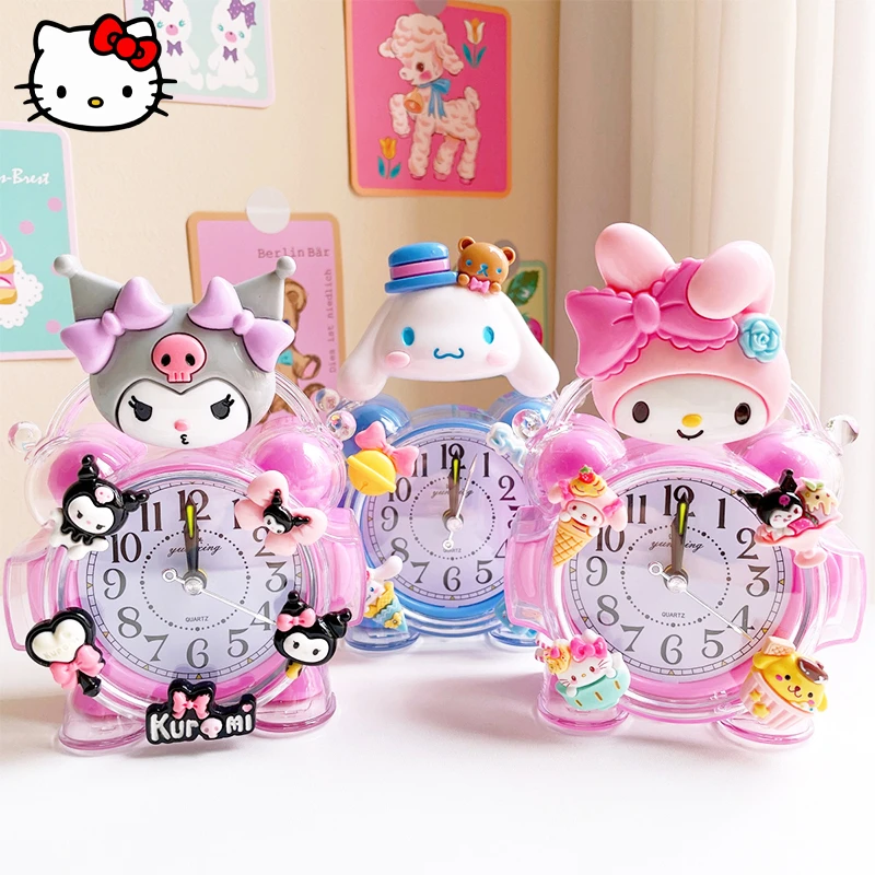 Sanrio HelloKitty MyMelody Cinnamoroll Alarm Clock Kawaii An