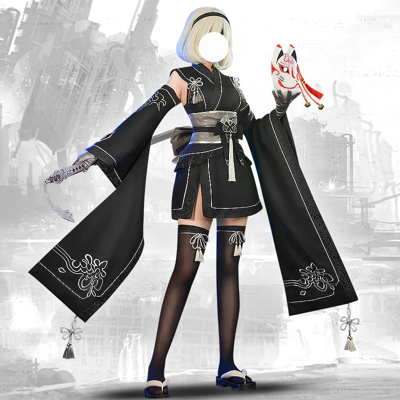 

Anime Game NieR Automata 2B Battle Dress Sexy Party Uniform Combat Outfit Cosplay Costume Women Halloween Free Shipping 2022