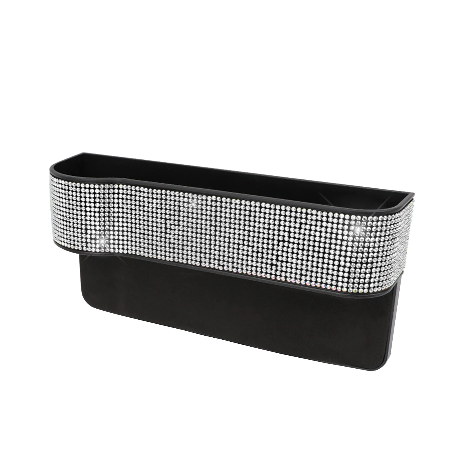

Phones Keys For Car Filler Accessories Storage Box Durable Easy Install Universal Bling Crystal Seat Organizer Side Pocket