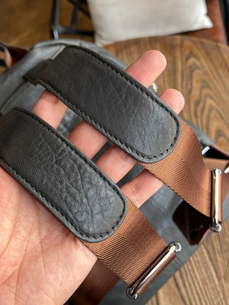 Мягкий повседневный рюкзак из натуральной овчины унисекс на молнии, универсальный кожаный рюкзак для офиса и работы, мужская сумка в корейском стиле Харадзюку (art.: 3920d9e254a4b) - 3920d9e254a4b