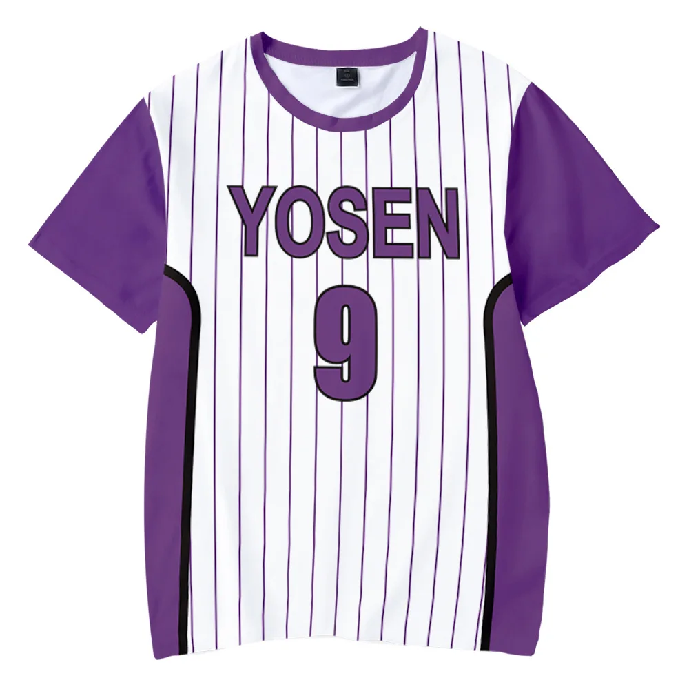 

Anime Kuroko No Basuke/Basket T Shirt Women Men Yosen High School Murasakibara Atsushi Short Sleeve Boy girls T shirt Cosplay