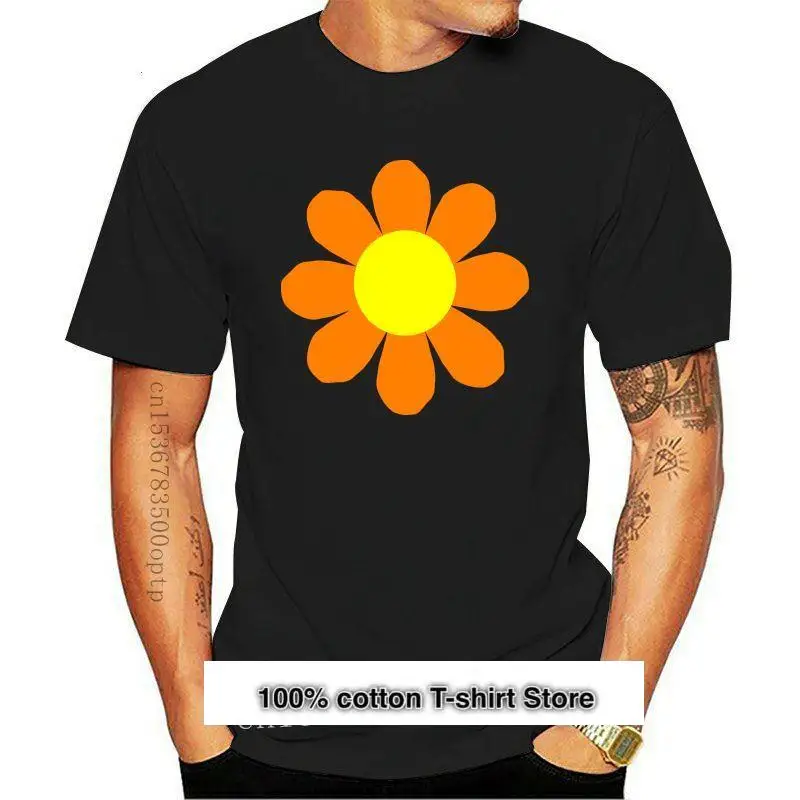 

Желтый, naranja, flor de Daisy T camisa Hippy Хиппи фрики Цветочные Маргариты в стиле ретро Винтаж