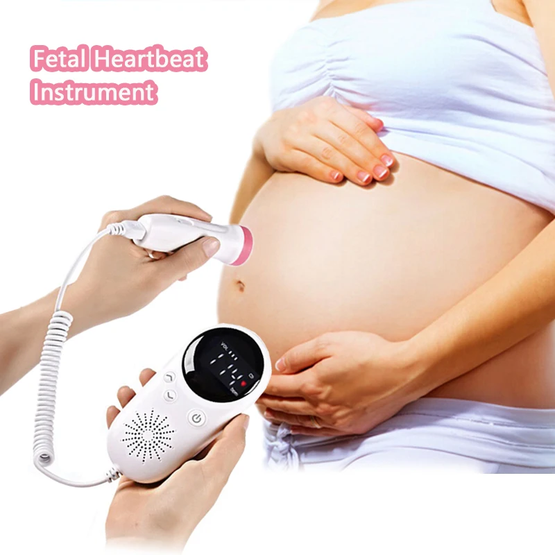 

2.5MHz Doppler Fetal Heart Rate Monitor Jumper Home Pregnancy Baby Fetal Sound Heart Rate Detector LCD Display No Radiation
