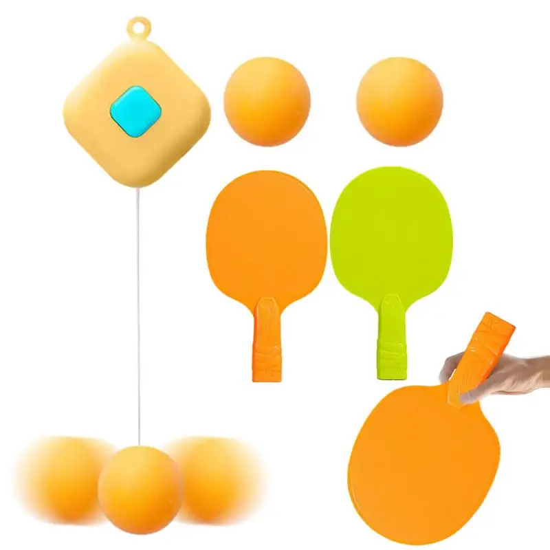 

Indoor Hanging Table Tennis With Racket And Balls Double Sparring Pingpong Trainer For Door Frame Kids Table Tennis Trainer