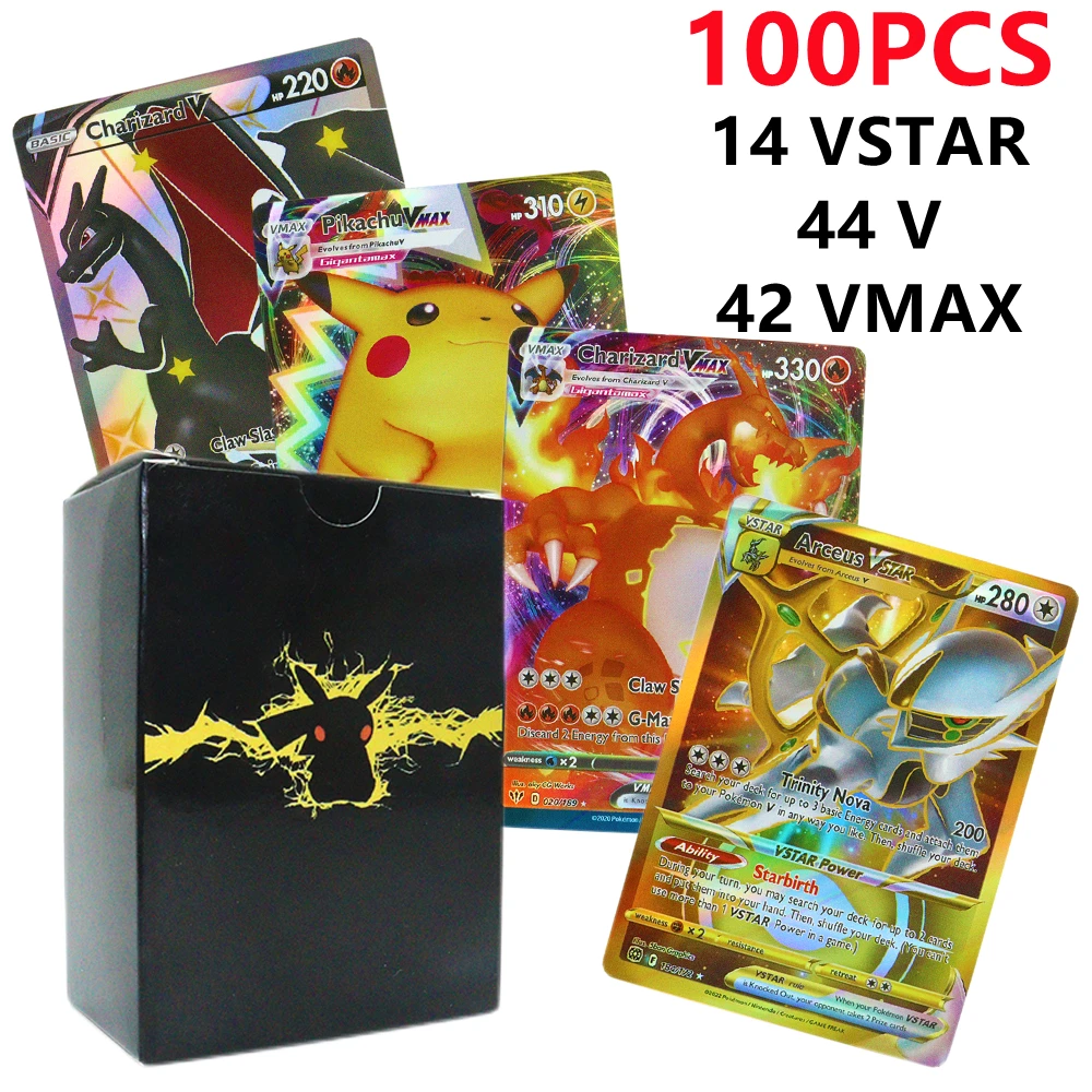 2023 60-200 VSTAR Pokemon Card Set English Vmax GX Tag Team EX Mega Energy Trainer Game Battle Carte Box Trading Children Toy