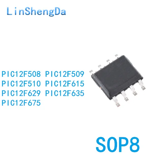 

10PCS PIC12F508-I/SN 12F509 12F510 12F615 629 12F635 675 T E SOP8