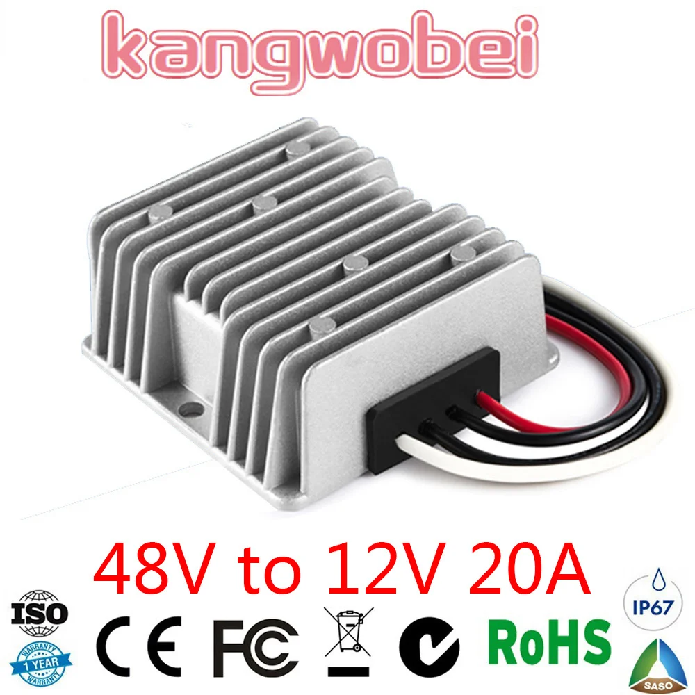 

48VDC to 12VDC 20 AMP Voltage Reducer DC DC Step Down Converter CE RoHS Certificated High Efficiency 48V to 12V 20A 240W