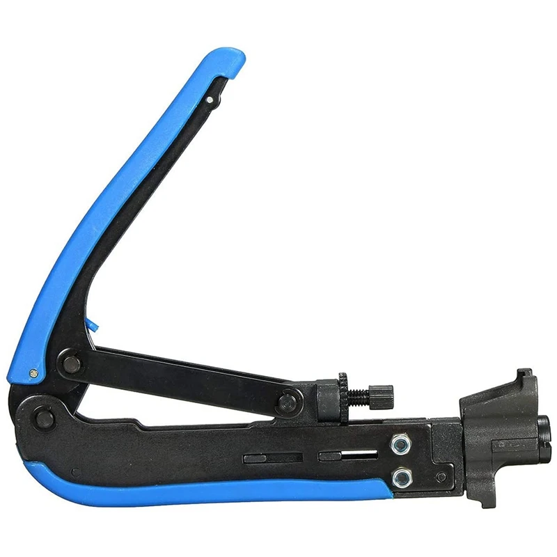 RG6 Compression Tool Coax Cable Crimper Kit RG11 RG59 F81 With 20PCS F Connectors - Blueyellow