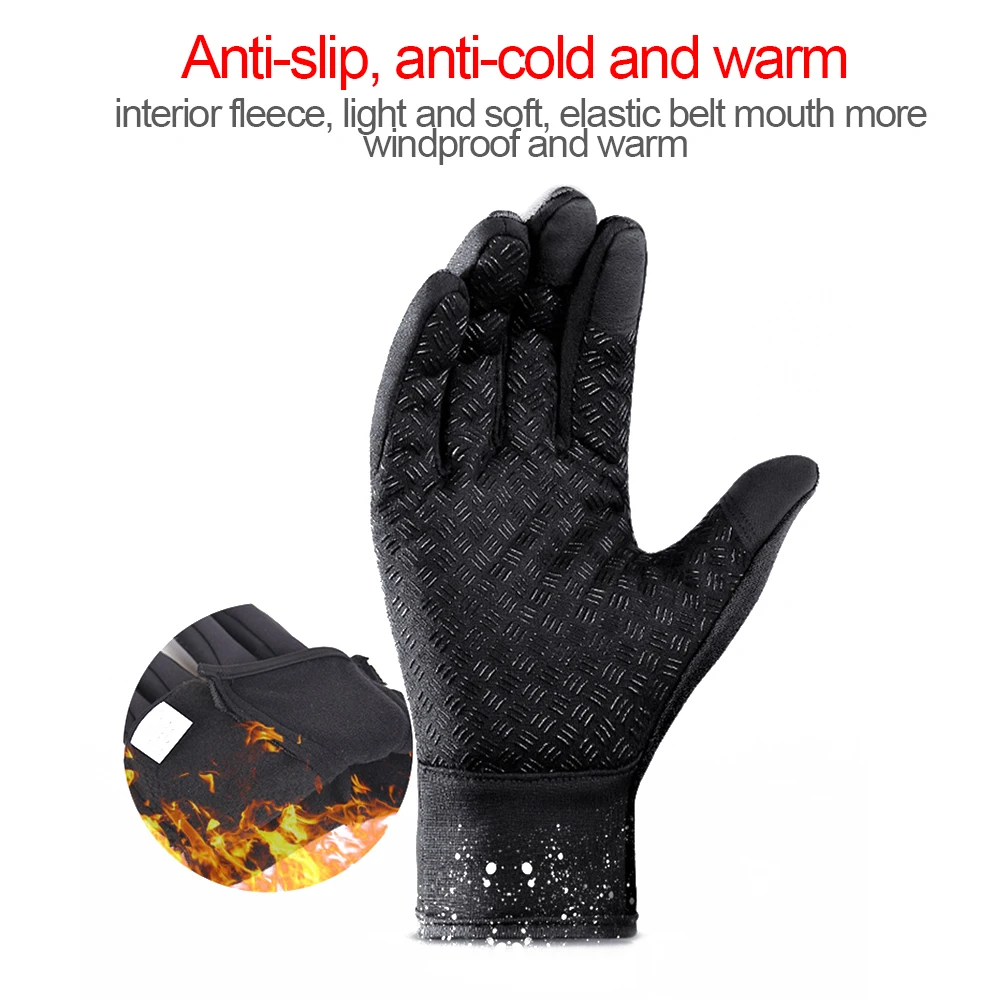 Ветрозащитные зимние теплые перчатки мужские лыжные для сноуборда
