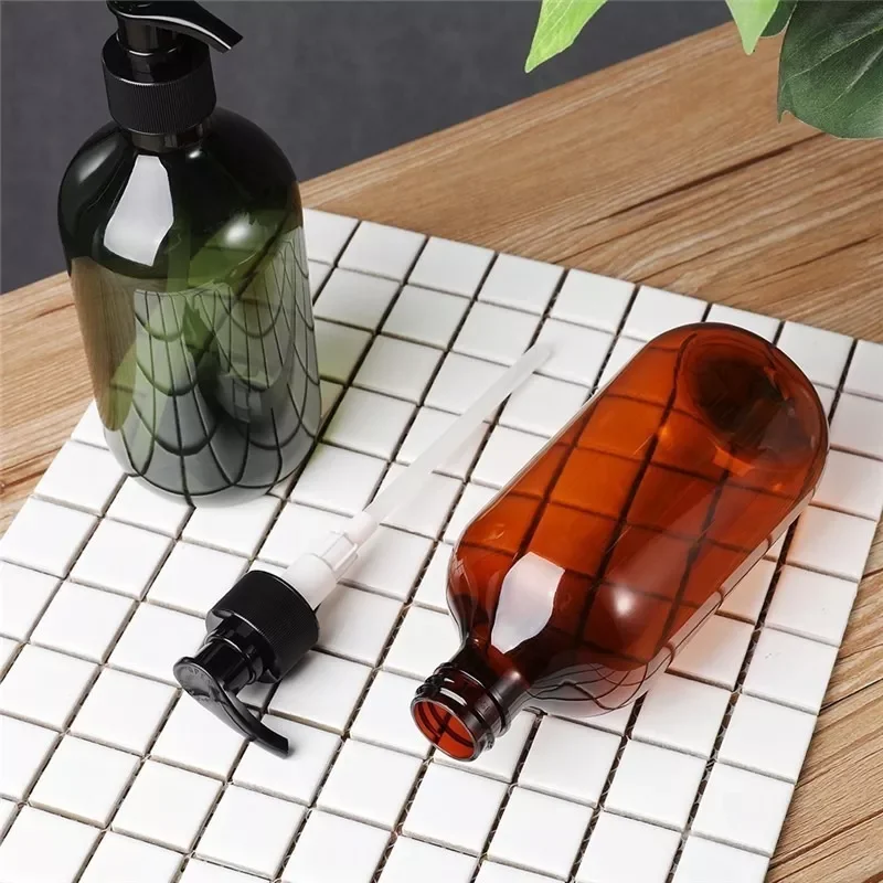 

ml Bathroom Soap Dispensers Amber Shampoo Air Lotion Container Press Foam Bottle for Bath Soap Gel and Cosmetics