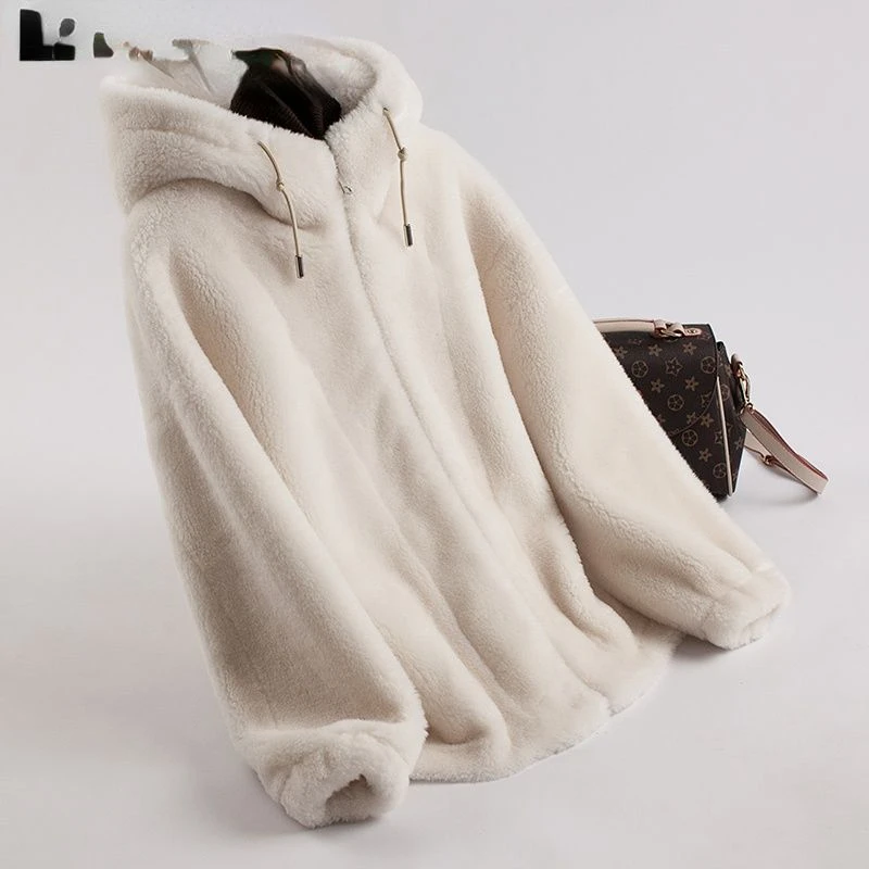 Women's Real Fur Coats Jackets Female New Soft Warm Natural Fur Outerwear Ladies Clothing Natural Fur Loose-Fitting Jacket G184