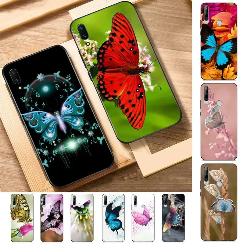 

Beautiful Butterfly Phone Case for Huawei Y 6 9 7 5 8s prime 2019 2018 enjoy 7 plus