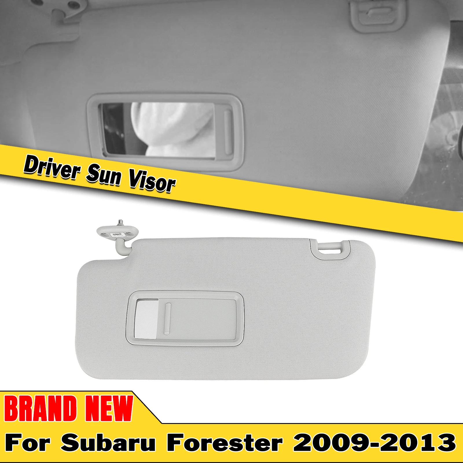 

For Subaru Forester 2009 2010 2011 2012 2013 OEM Gray Sun Visor Sunshade 92011SC022LO LHD Right Passenger Shade Sunvisor Cover