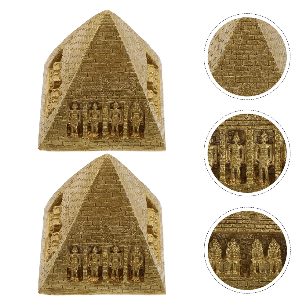 

Pyramid Egyptian Decoration Statue Ornaments Aquarium Obelisk Room Living Sculpture Men Interior Carfigurines Tutankhamun King