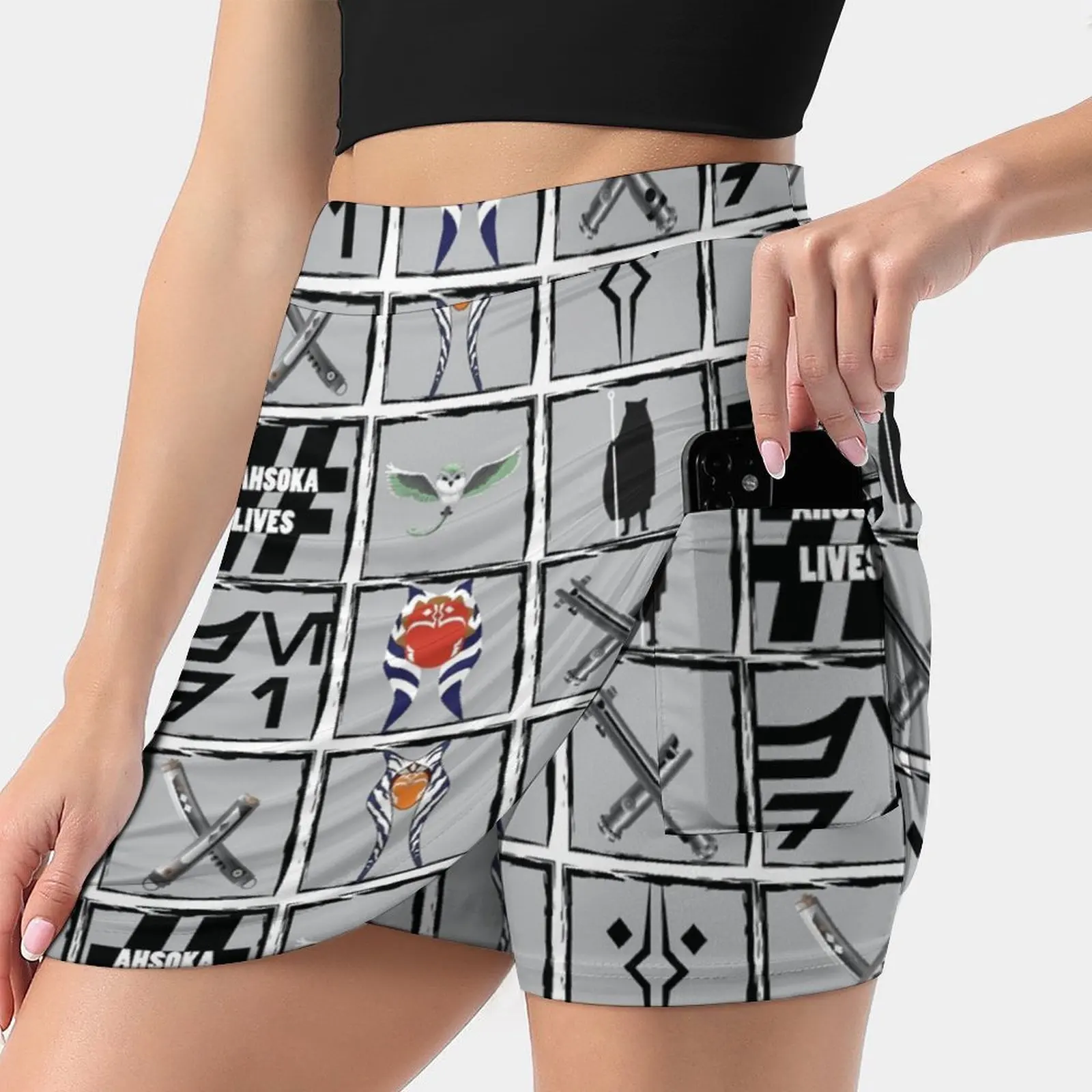

Ahsokalives Women's skirt With Pocket Vintage Skirt Printing A Line Skirts Summer Clothes Ahsoka Tano