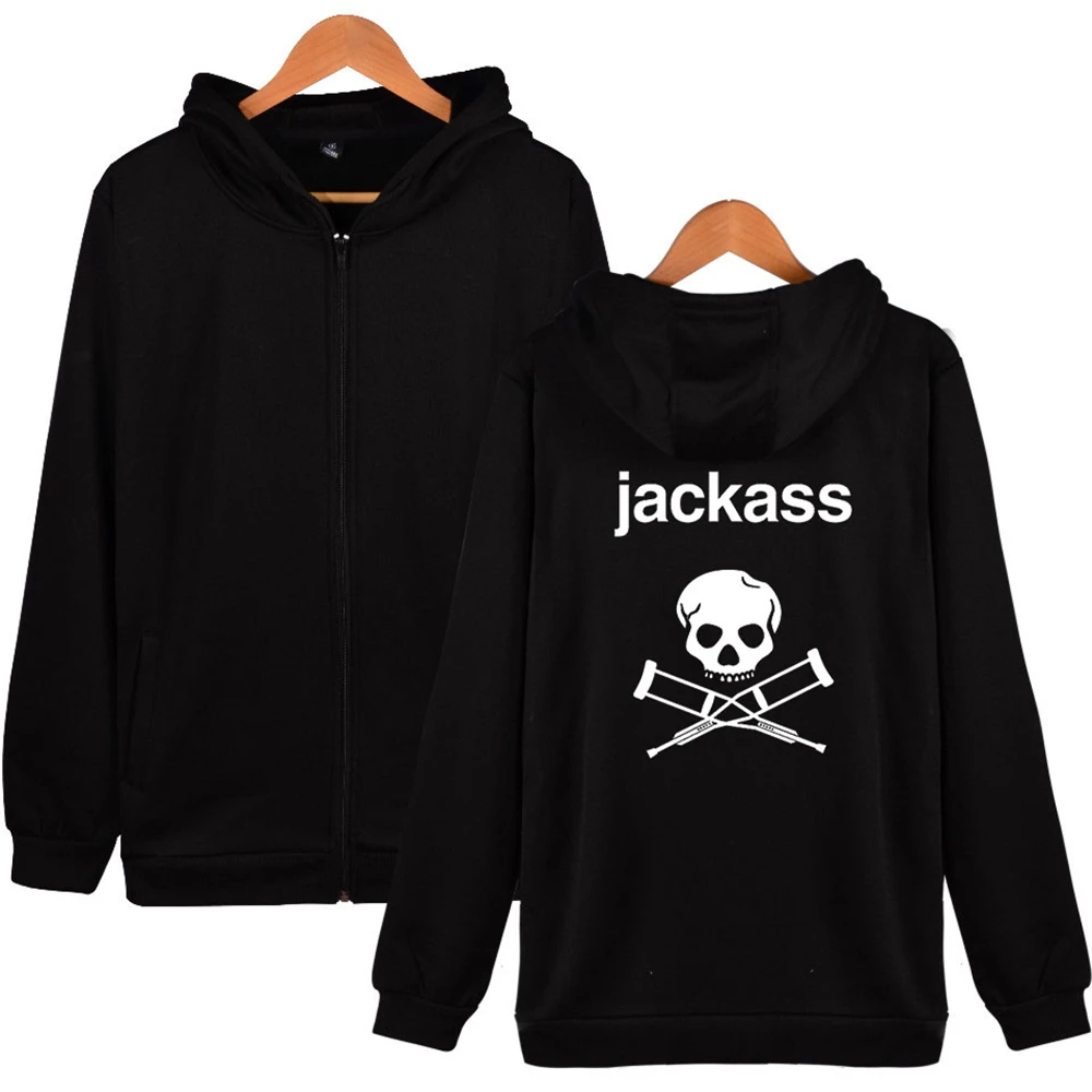 

New Jackass Forever Zipper Hoodies Women Men Long Sleeve Hooded Sweatshirts Unisex Casual Streetwear Fashion Clothes