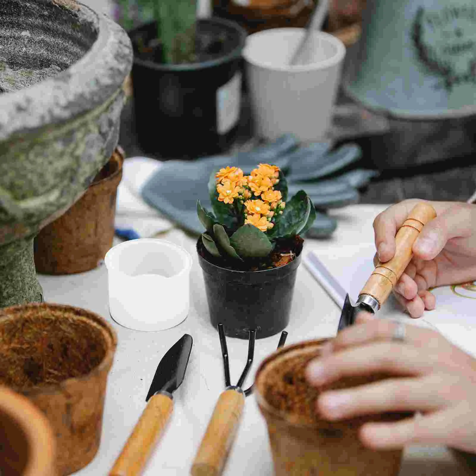 Силиконовые формы эпоксидные для цветочных горшков цилиндр растение в горшке