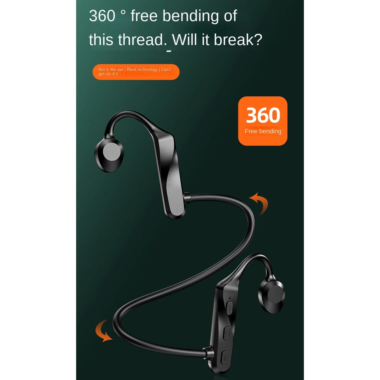 Водонепроницаемые спортивные наушники с костной проводимостью Bluetooth 5.0 Hi-Fi