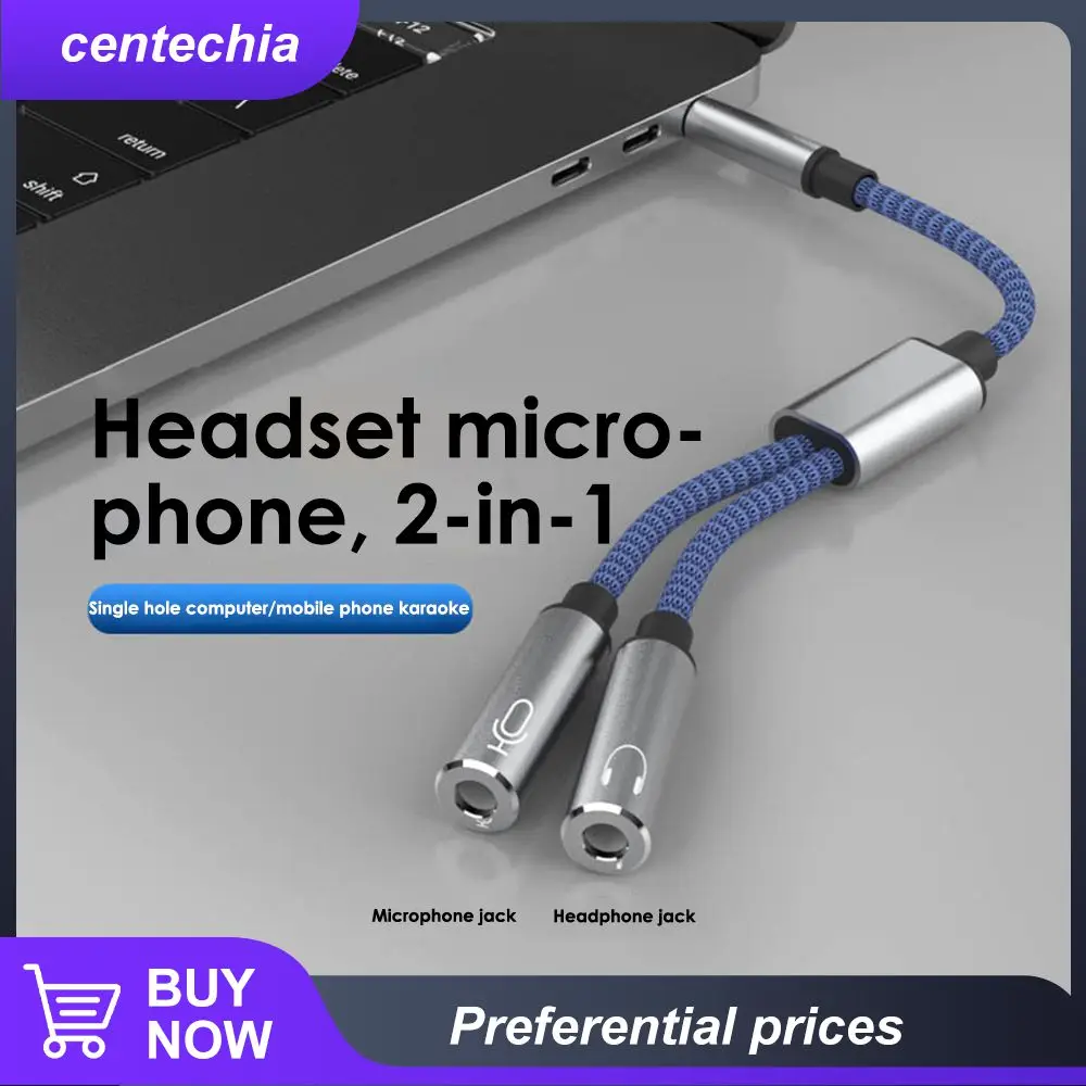 

Headset Adapter Headphone Mic Aux Headphone Splitter 3.5mm Jack 3.5mm Extension Cable Y Splitter Cable 3.5 Aux Cable 2 In 1