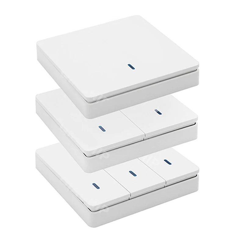 

1PCS fluorescence 86 Wall Panel Remote Transmitter 1 2 3 Button Sticky RF Remote Living Room Bedroom Smart Home Room