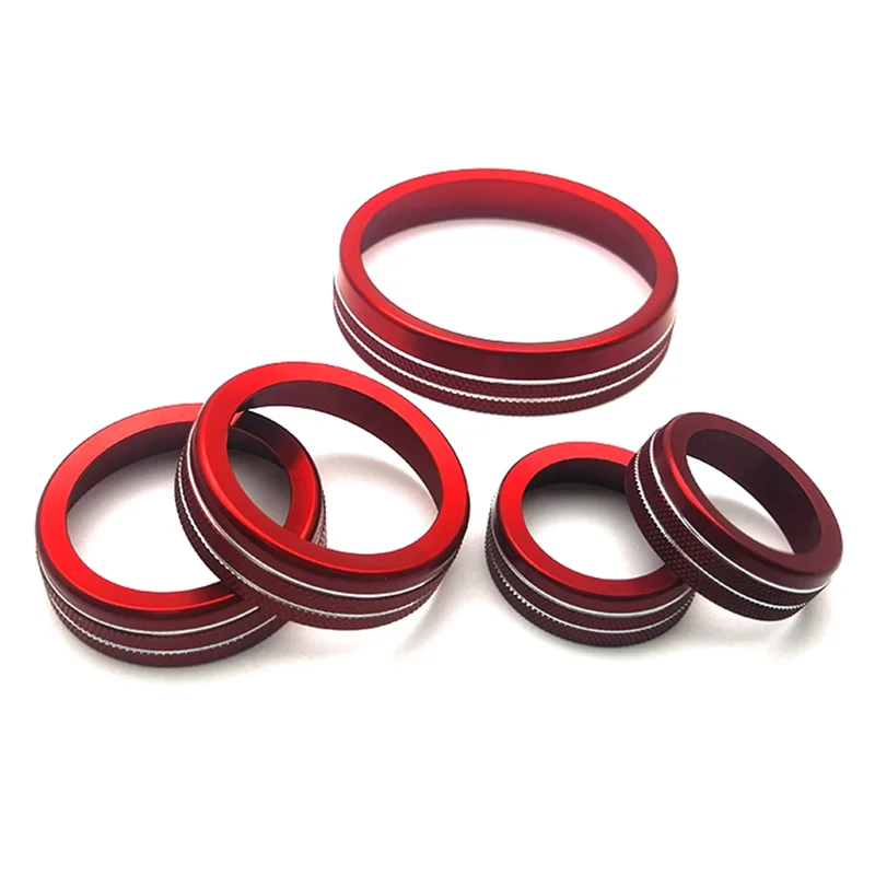 

Air Conditioner Headlight Switch Knob 4WD Wheel Drive Trailer Gear Switch Knob Cover for 21-22 Ford Bronco 5PCS Red