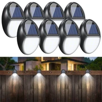 Solar Deck Lights Outdoor 10LED Solar Waterproof Lamp Wall Backyard Lights for Porch Patio Pool Stairs Yard Garden Pathway Decor