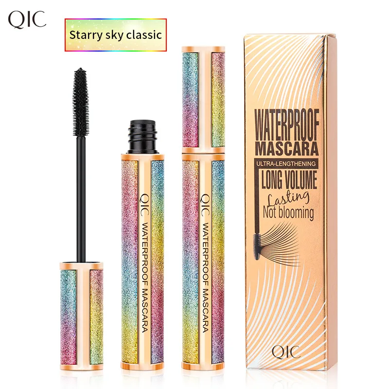 

QIC Starry Sky Mascara Thick Curly Lengthening Mascara Waterproof Lasting No Fading Quick Dry Eyeliner Pen Profession Eye Makeup