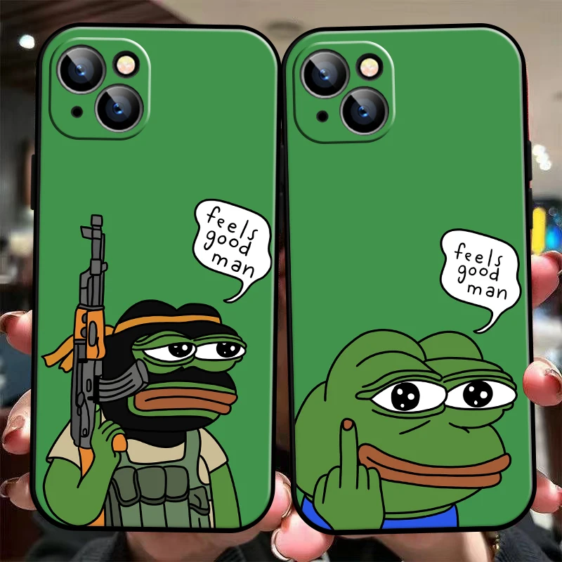 

Cartoon Make Fun Of Frogs Phone Case For iPhone 11 13 12 Pro Max 12 13 Mini X XS XR MAX 5 6 7 8 Plus Soft Carcasa Coque Back