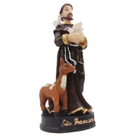 st francis of assisi picture of 15 cm in resin high quality beautiful gift for catholic