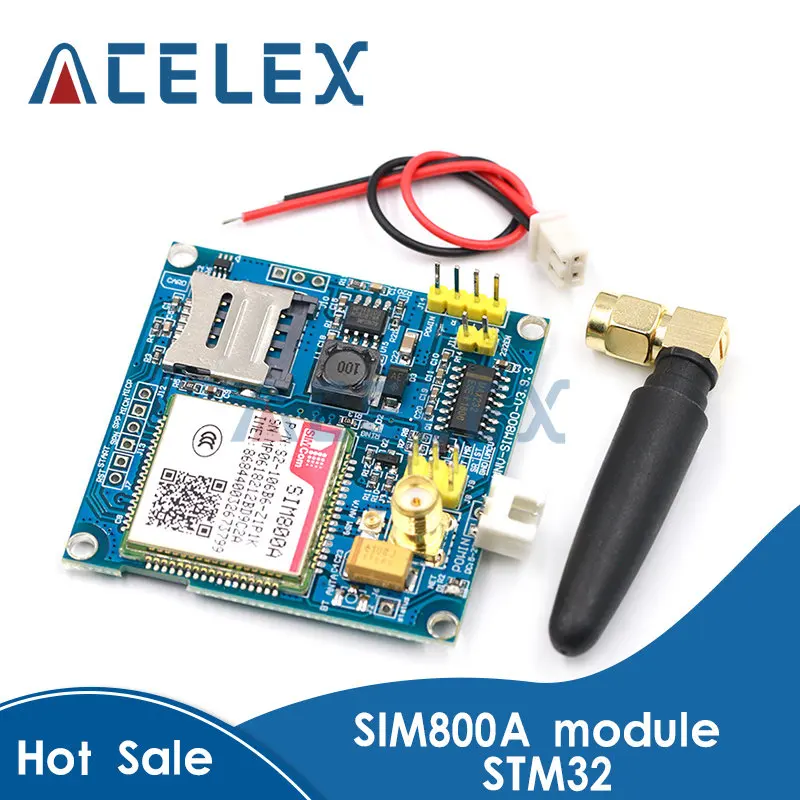 Комплект беспроводного удлинительного модуля SIM800A, плата GSM GPRS STM32, антенна протестирована во всем мире, хранится более чем 900 А
