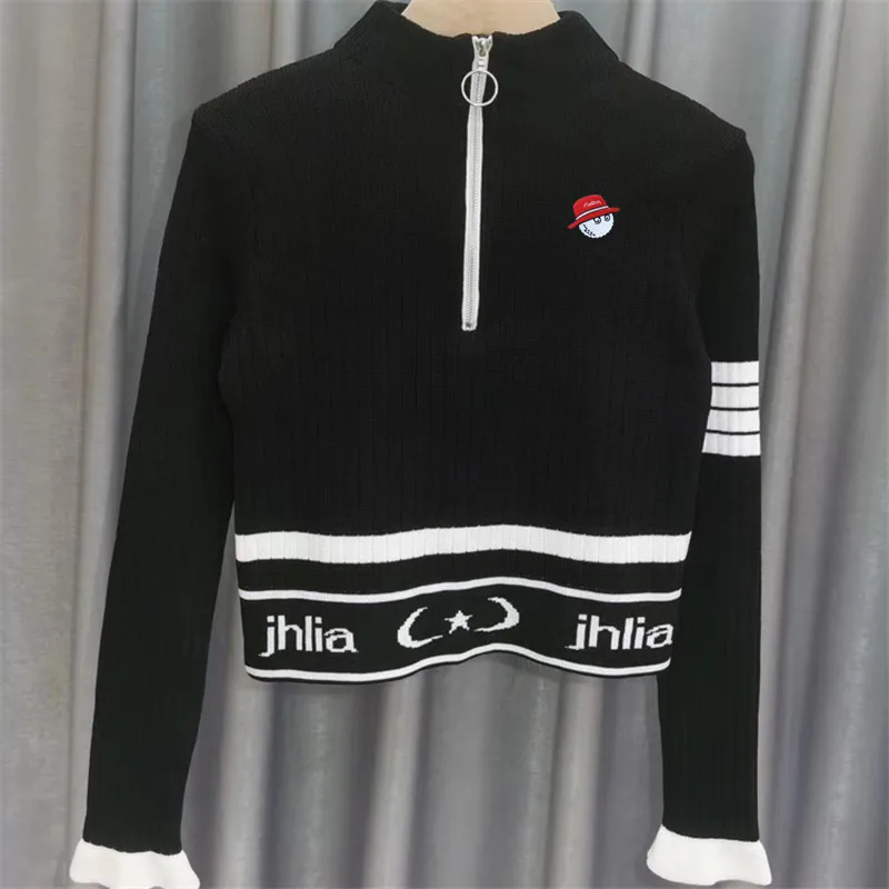 J.LINDEBERG Embroidery Golf Wear for Women's Spring Women Golf Jacket Short Zip Coat Sports Golf Shirts Women's Golf Clothing