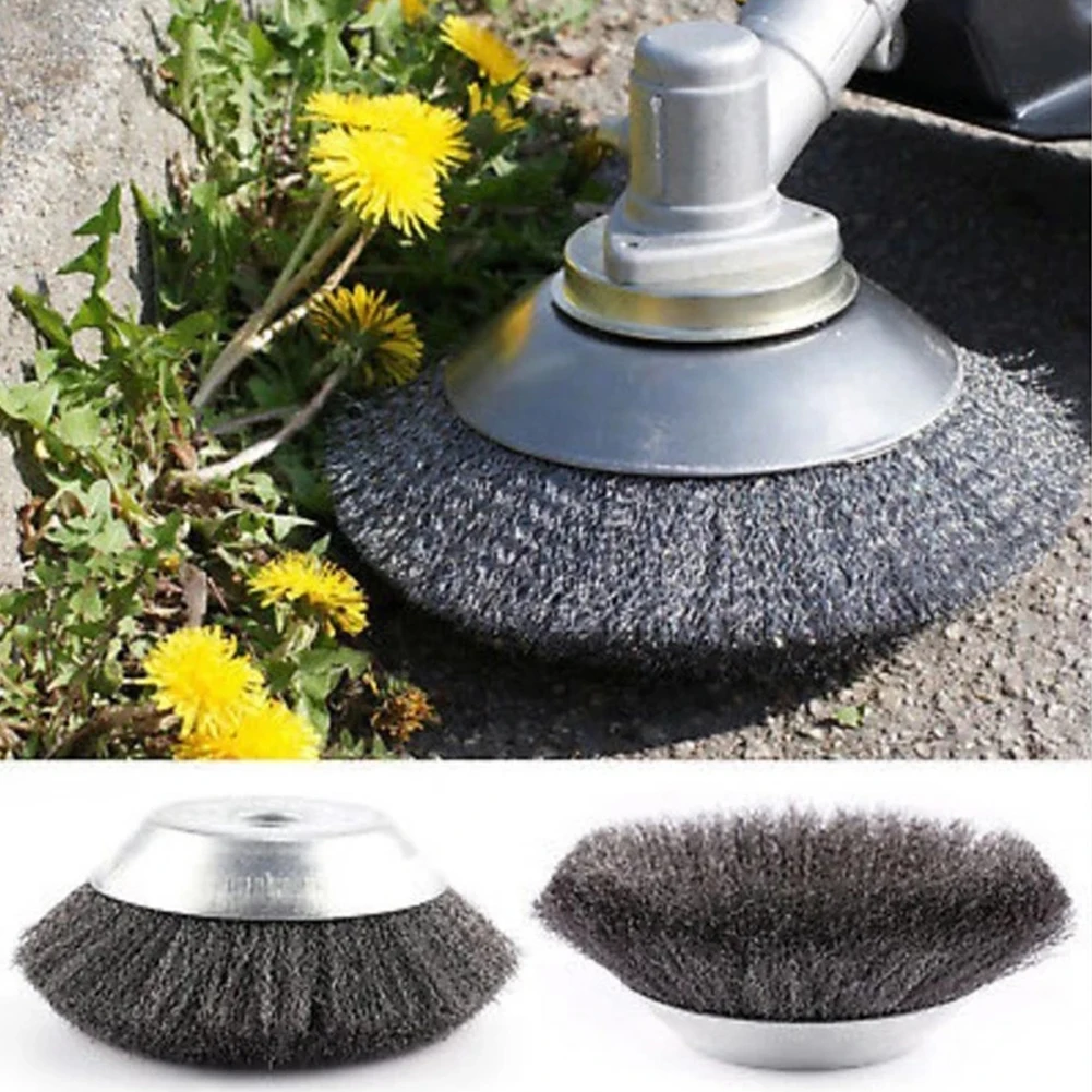 150mm Grass Trimmer Head Thin Steel Wire Brush Cutter Dust Removal Weeding Plate For Lawn Mower 6" Bowl Wheel Garden Tools