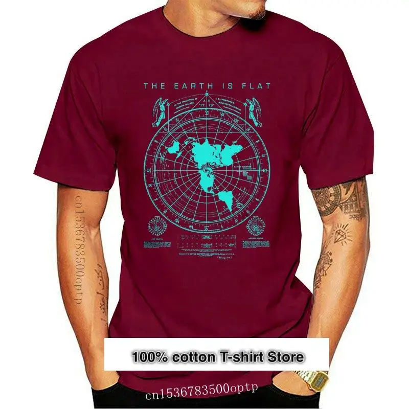 

Camiseta de Mapa plano de la tierra para hombre, prenda de vestir, de talla europea, 2021