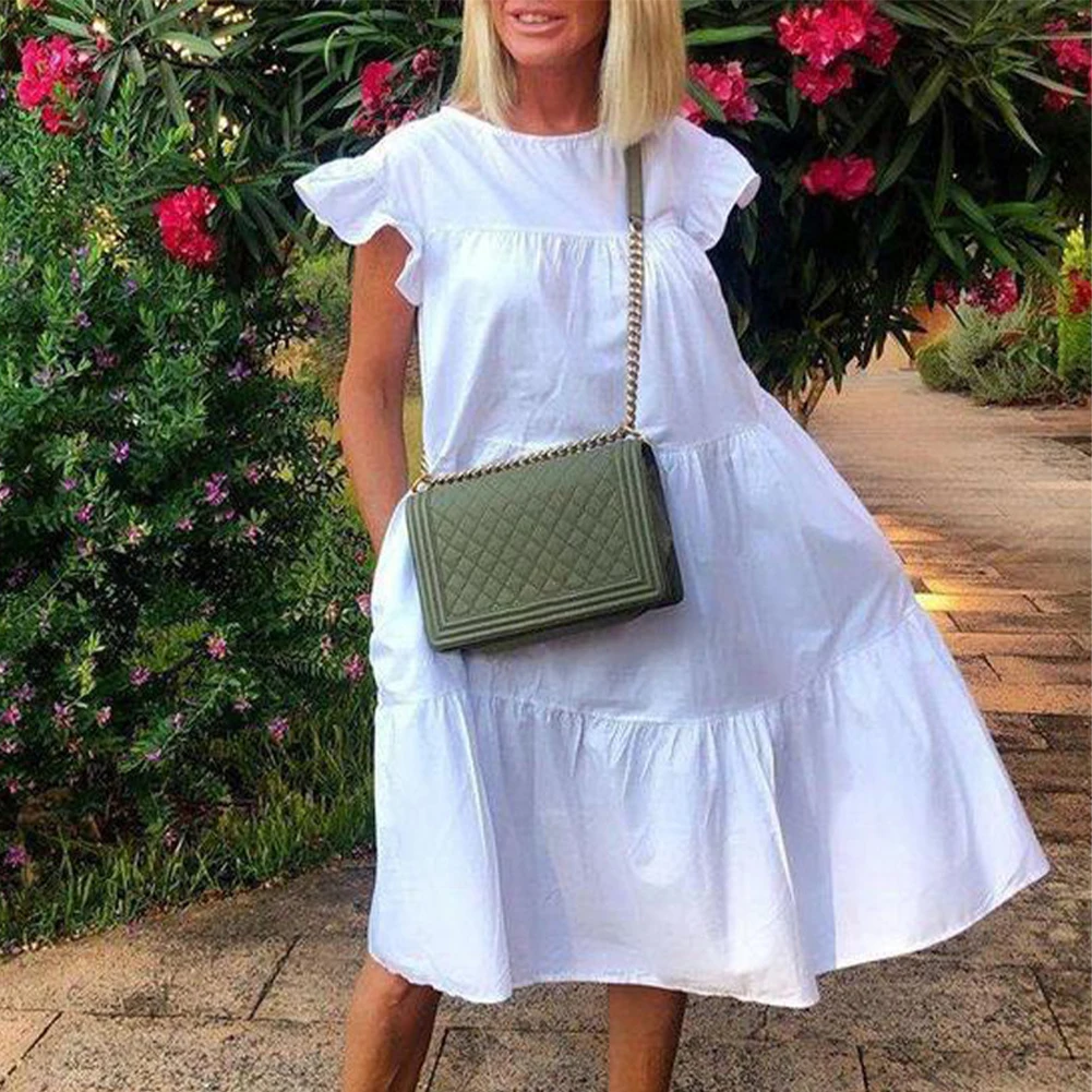 

Get Your Vacation Look Right with Our Women's Holiday Ruffle Sundress Ideal for Any beach Destination (S 2XL Available)