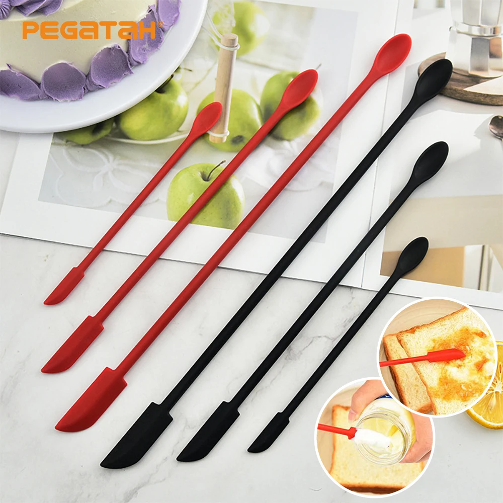 

Kitchen Silicone Cream Butter Cake Spatula Mini Cake Cream Scrapers Jar Spoon Baking Tool Kitchen Accessories кухня аксессуары