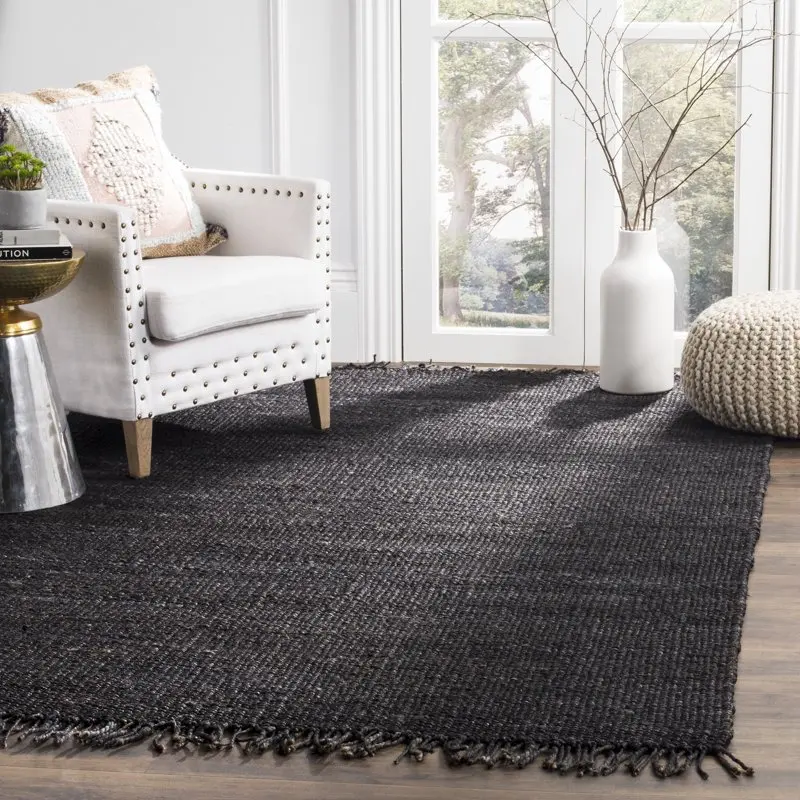 

Natural Fiber Clara Braided Jute Area Rug, Black, 3' x 5'