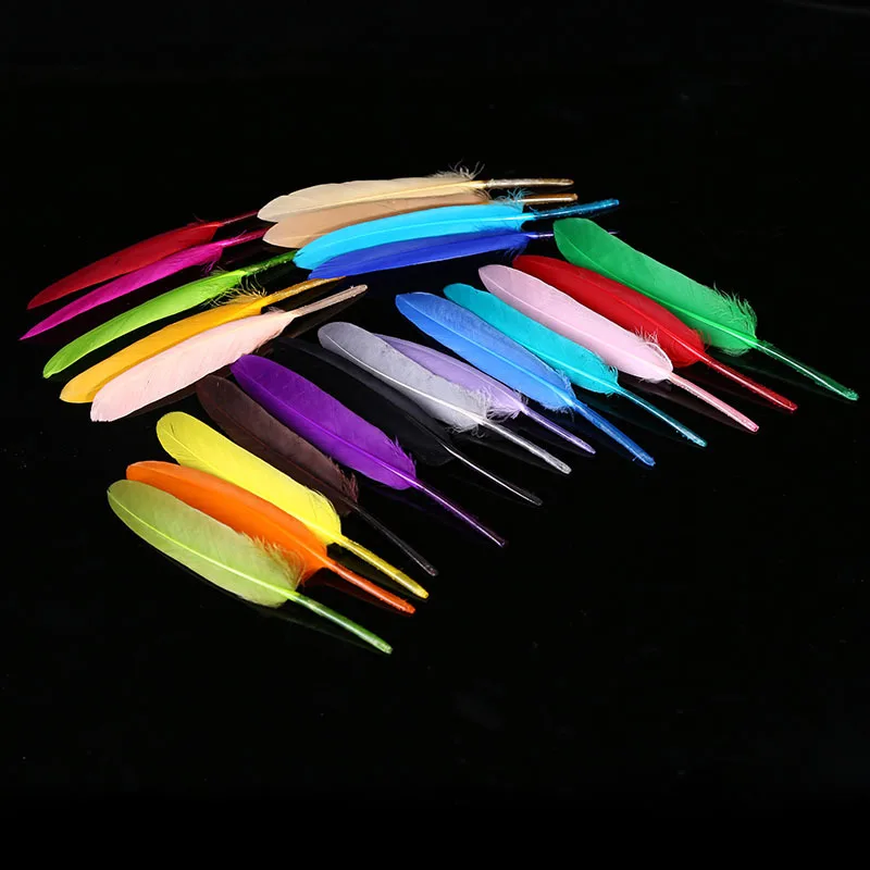 

Duck feathers are 10-15 cm /4-6 cm "goose feathers" used to make jewelry, and white wedding feathers are decorated(50pcs)