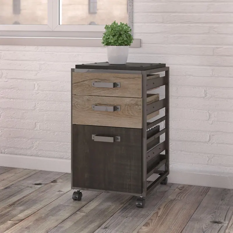 

3 Drawer File Cabinet in Rustic Gray