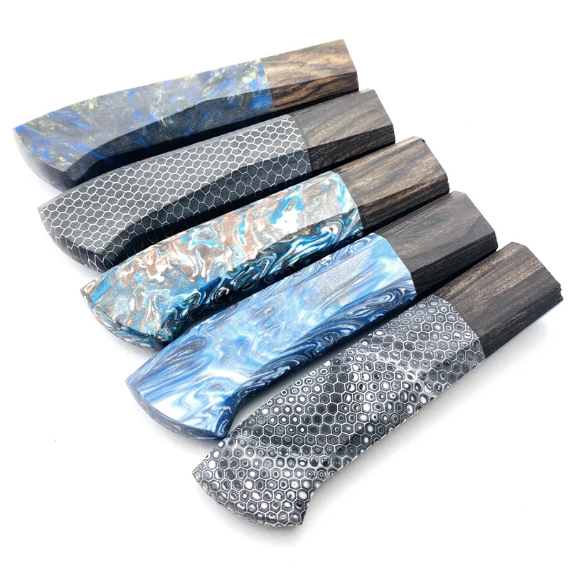 ЧПУ Эбеновое дерево + полимер сотовый узор в японском стиле восьмиугольный