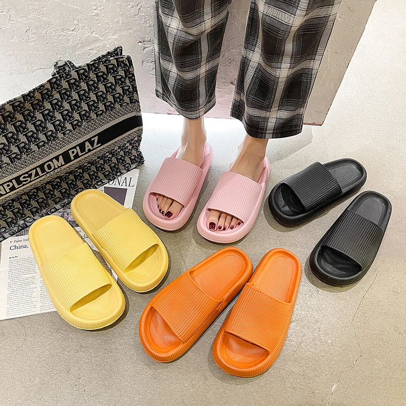 

Women Thick Platform Cloud Slippers Summer Beach EVA Soft Sole Slide Sandals Leisure Men's Ladies Indoor Bathroom Antislip Shoes