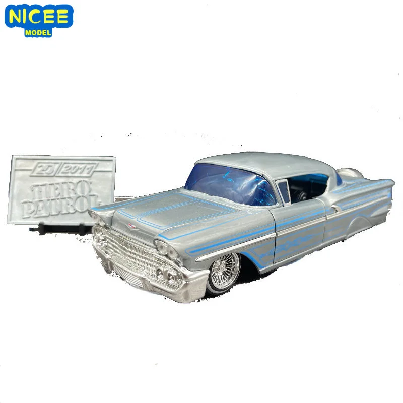 

Jada 1:24 1958 Chevy Impala 20th anniversary Diecast Metal Alloy Model Car Chevrolet Toys for kids Gift Collection J135
