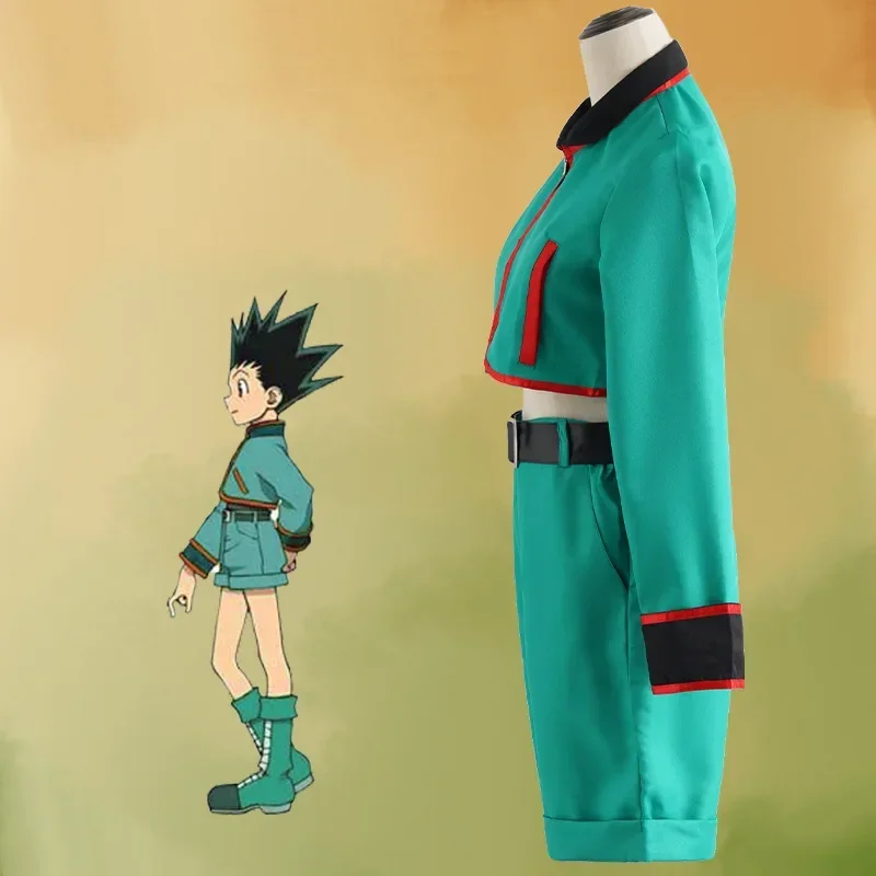 Комплект костюма Gon Freecss из аниме Hunter X зеленый