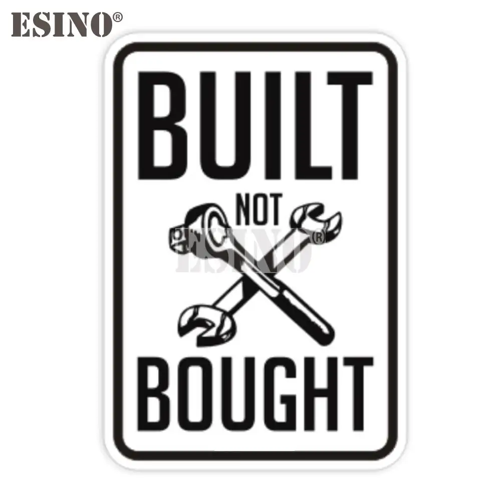 

Car Styling Funny Creative Built not Bought Adhesive PVC Decal Waterproof Decorative Car Body Glass Sticker Pattern Vinyl