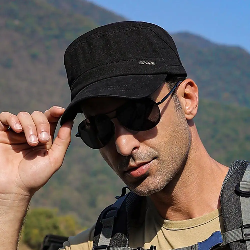 

Солнцезащитная шапка, поглощающая пот, мягкая однотонная армейская военная шапка с тонкой строчкой, солнцезащитные шапки, уличные спортивн...