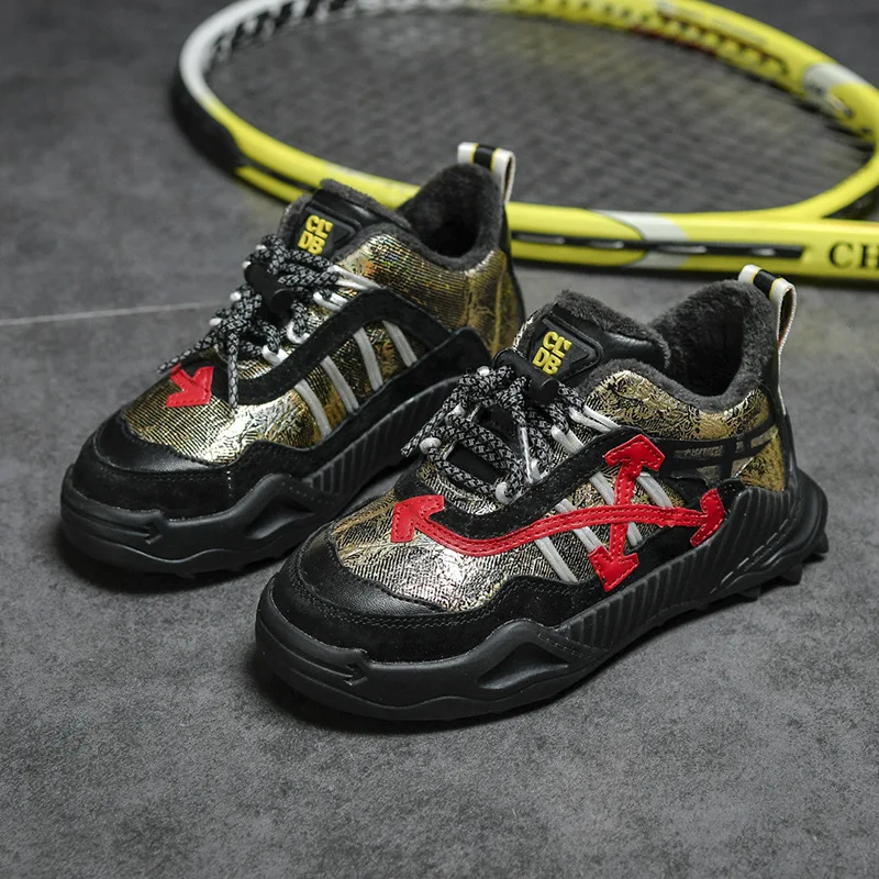 

Хлопковая обувь, детская обувь для девочек и мальчиков, осенне-зимняя хлопковая обувь, детская новая плюшевая повседневная обувь для мальчи...