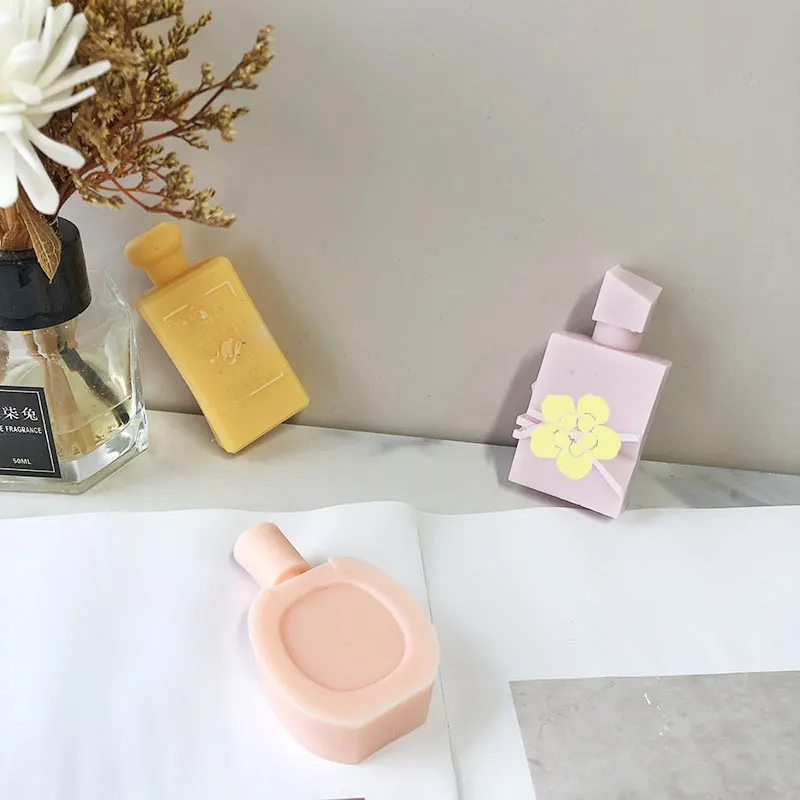 Форма для ароматизированных свечей в форме флакона духов силиконовая форма