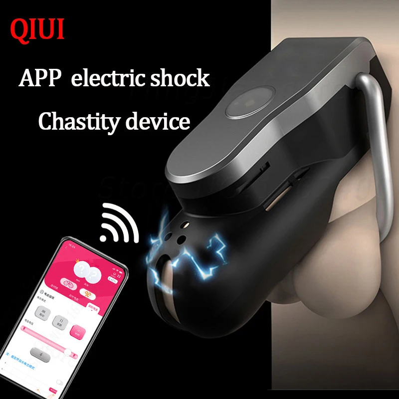 Кольцо на пенис с электрошоком и дистанционным управлением от QIUI-2 APP мужское