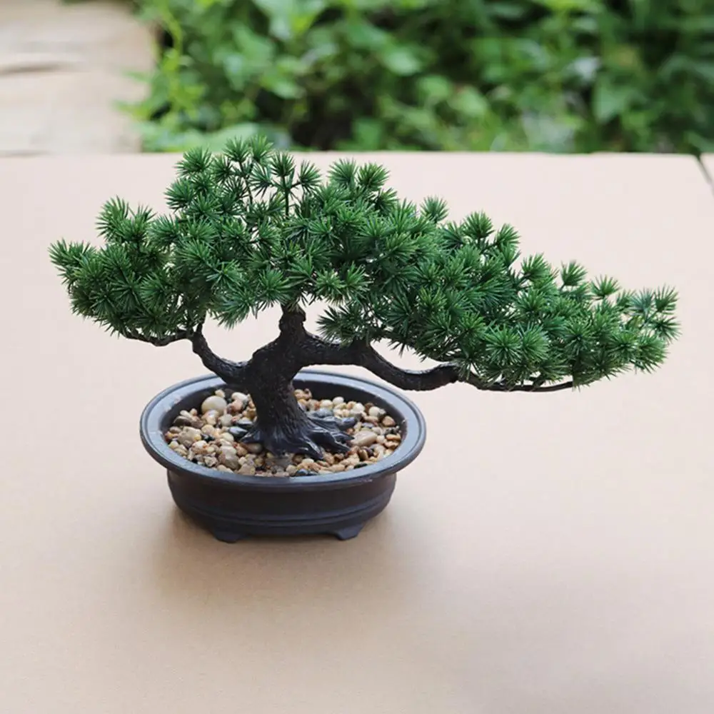 

1Pc Artificial Plant Pine Tree Zen Spirit Party Home Hotel Desk Bonsai Decor